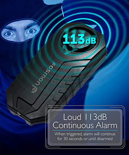 Fosmon Anti Theft Bike Alarm with Remote (2-Pack), Vibration Motion Sensor Bicycle Alarm, Waterproof 113dB Vehicle Security Alarm System, Wireless Siren for E-Bike, Motorcycle, Scooter, Cart, Trailer