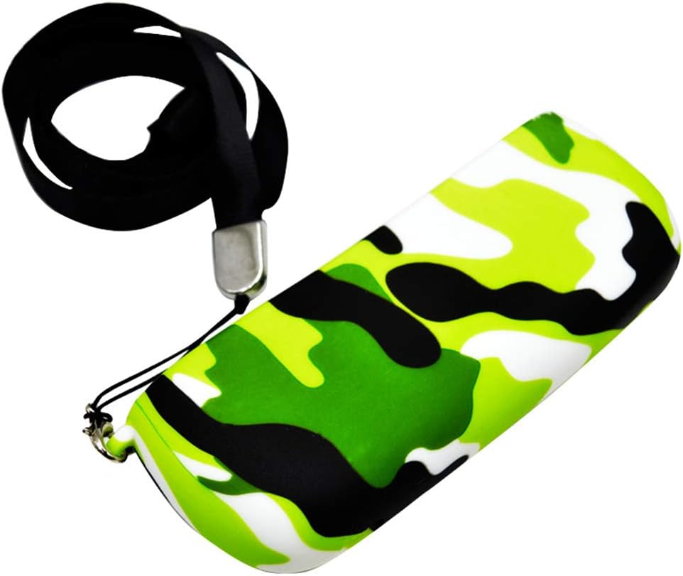 Sunday 7 Camouflage Pattern Portable Handy Soft Silicone dust-Proof Protection case with Lanyard for Iqos 3.0, Anti-Scratch and Shock Absorption ,Gift 30 pcs Absorb Oil Gasket (Camouflage White)