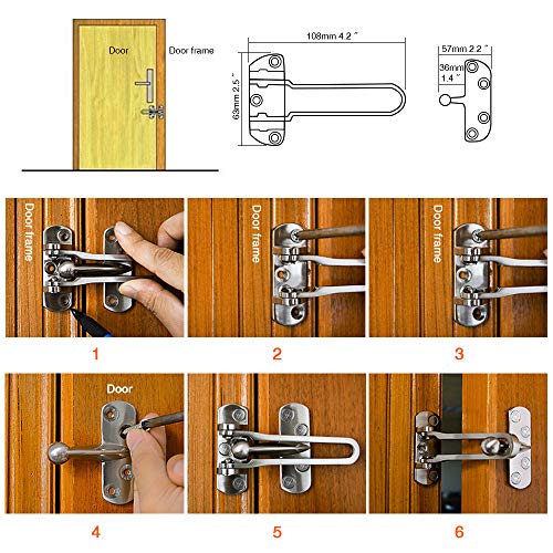 Royal H&H Heavy Duty Swing Bar Lock as Secondary Door Lock Security