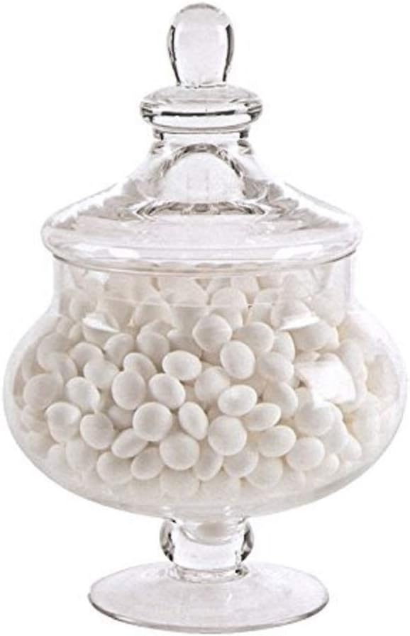 NEW 25CM DECORATIVE GLASS JAR WEDDING TABLE CENTRE PIECE SWEETS