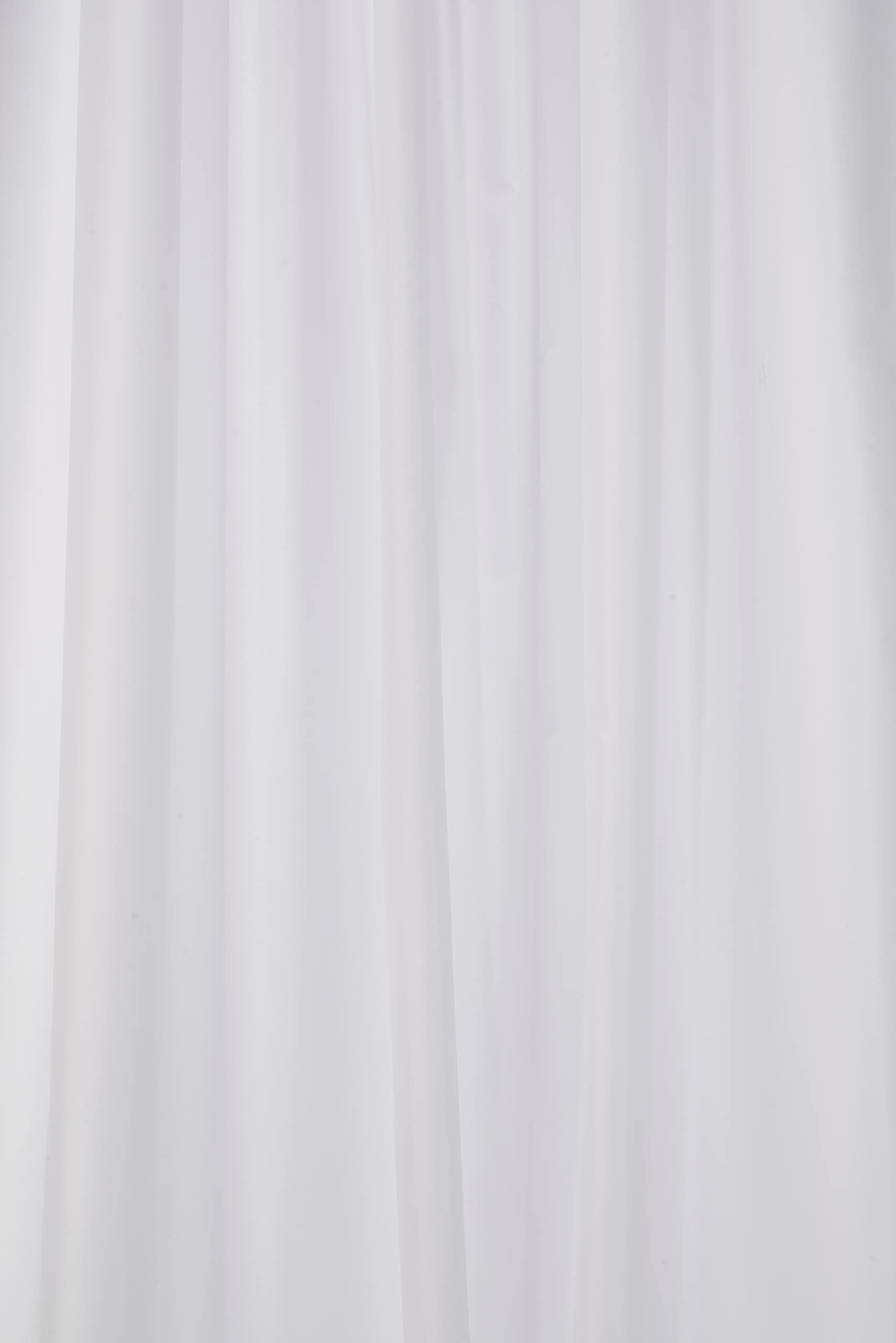 Croydex Professional Plain White Water-Resistant Textile Shower Curtain 1800 X 2100mm