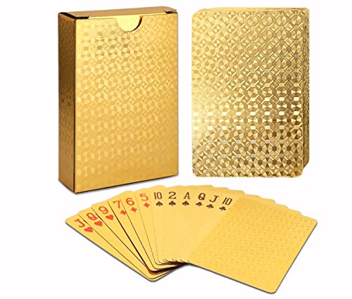 Luxury 24k gold foil poker playing cards deck carta de …