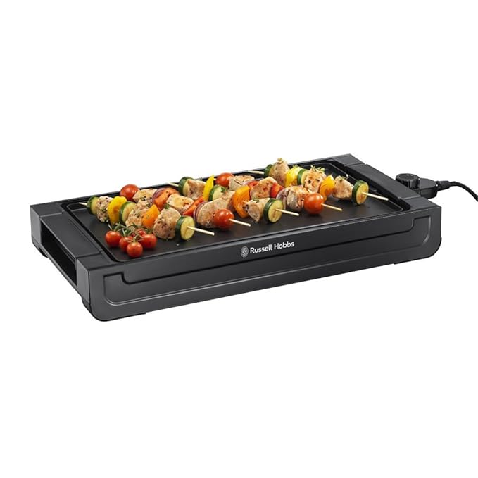 Russell Hobbs 22550-56 Teppan-Yaki Tischgrill Fiesta, 45 x 25 cm Grillfläche, antihaftbeschichtete Grillplatte, 2400 Watt, sc