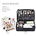 HAITRAL Portable Makeup Bag 3 Layer Professional Makeup Case 13.6'' Makeup Train Case Makeup Artist Organizer Bag with Adjustable Dividers