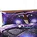 ENCOFT 3D Galaxy Comforter Sets Twin Size for Kids, Outer Space Starry Sky Universe Comforter Bedding Sets for Boy Girl,3 Piece, 1 Comforter, 2 Pillowcases (Twin, Galaxy Purple Comforter Sets)