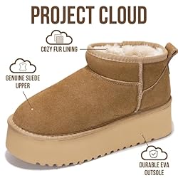 Project Cloud 100% Genuine Leather Ankle Boots for