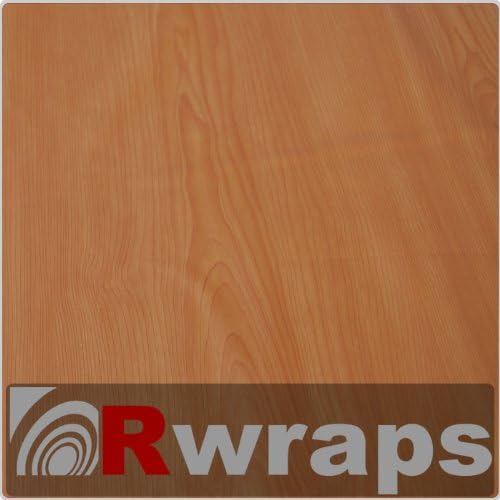 Cherry Wood Grain Film Vinyl Sheet Roll Wrap - 12" Cherry