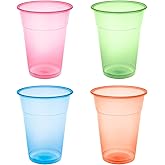 Party Essentials Soft Plastic 12-Ounce Party Cups/Tumblers, 40-Count, Assorted Neon