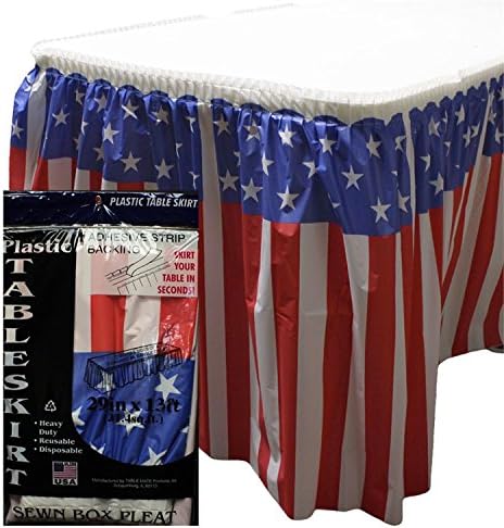 Patriotic Plastic Table Skirt