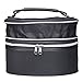 Expandable Wig Travel Case - Mini Sized - Breathable Black Canvas Material with Carrying Handles - By Dini Wigs
