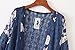 Ladies Shawl Mose Women Lace Montage Floral Print Beach Chiffon Loose Shawl (Size:XL, Blau)