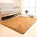 KLOUD City Super Soft Modern Shag Area Rugs Living Room Carpet Bedroom Rug for Children Play Solid Home Decorator Floor Rug and Carpets 4- Feet by 5- Feet Khaki