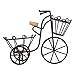Juvale Miniature Bicycle Metal Plant Stand for Succulents and Flowers, Indoor, Outdoor Garden Decor, Black (7 x 6 x 3 in)