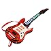 Guitar, WOLFBUSH Multi-function Kids Electric Guitar 4 Strings Musical Instruments Educational Toy Children Rock Band Music Used for Family Gatherings Performances Entertainment - Red Flame
