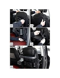 Organizador de asiento trasero de coche con bandeja de mesa plegable, organizador de asiento trasero de coche de piel sintética para bebés, juguetes, almacenamiento con soporte de mesa de comedor plegable para bebés y niños.