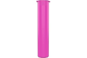 DRAGON CHEWER 92mm CR Plastic Packaging Pop Top Tubes - Child Resistant Travel Holder Vial Containers - 700 Qty (Pink)