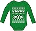 TeeStars - Ugly Christmas Sweater Trex Baby Long Sleeve Bodysuit