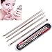 Start 4Pcs Facial Pimple Acne Spot Pimple Remover Blackhead Whitehead Extractor Needles Tool Case