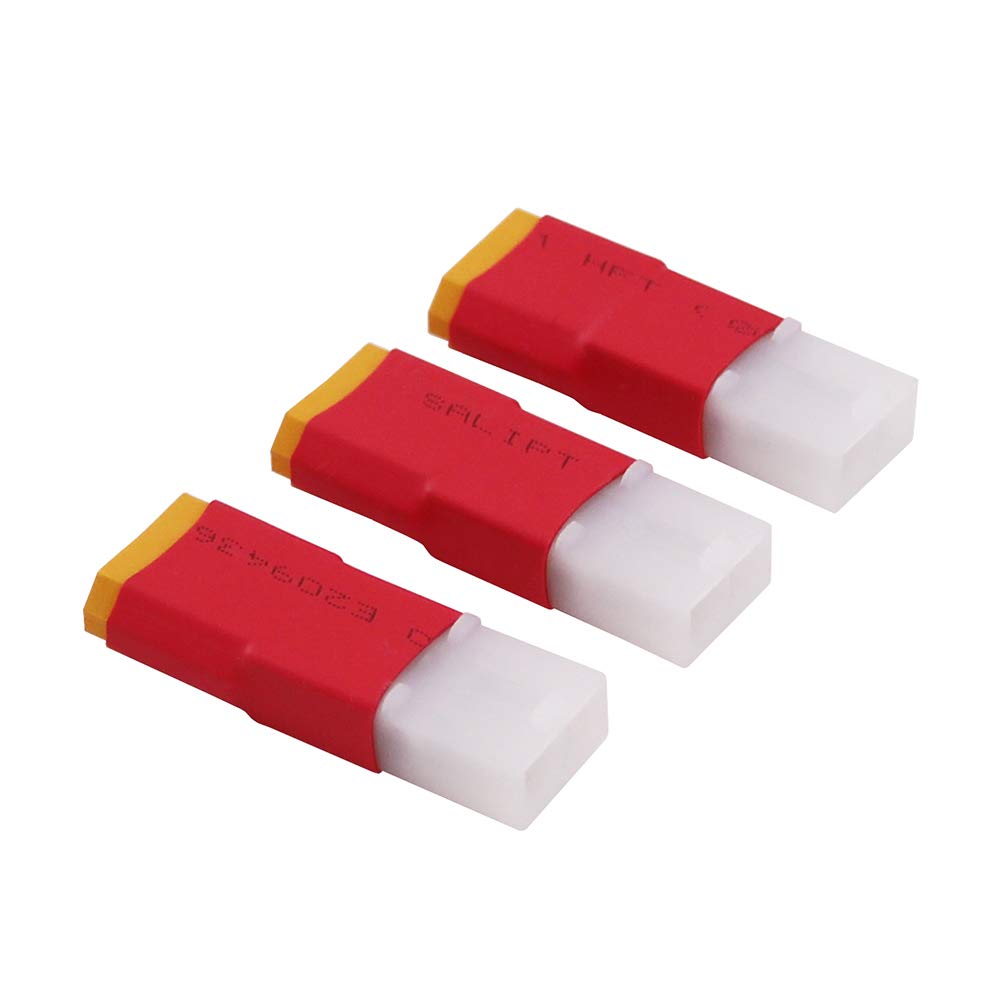 OliYin 3pcs Male XT60 to plug for Tamiya Female Adapter Connector for Turnigy Zippy Battery (pack of 3)