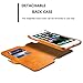 Iphone 6/6s PU Leather Wallet Magnetic Phone Case Kickstand Cover with Detachable Case Khaki