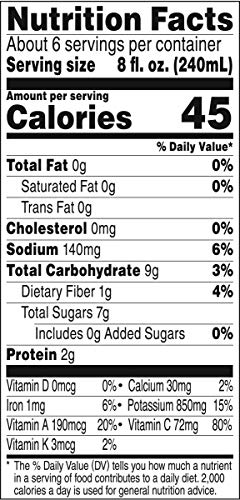 V8 LOW SODIUM ORIGINAL 100% VEGETABLE JUICE, 46 FL OZ BOTTLE