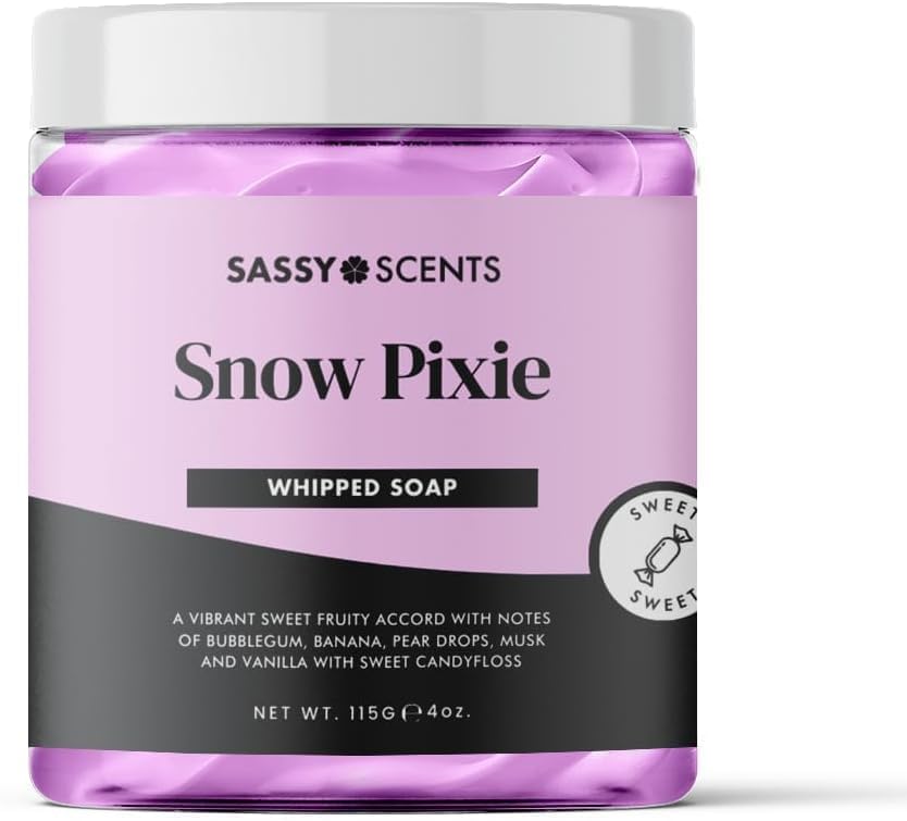 Sassy Scents Snow Pixie Whipped Soap | Cleansing + Nourishing | Gentle For All Skin Types | 115g — image 1