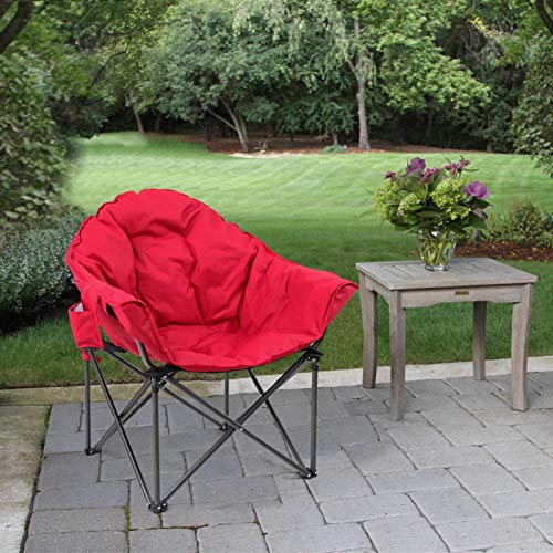 ALPHA CAMP HeavyDuty Oversize Camping Chair Round Moon Saucer Chair