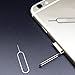 Tiehnom 100x Sim Card Tray Remover Eject Pin Key Tool Compatible With iPhone iPad Samsung and More (Silver)