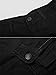 OCHENTA Men's Cotton Washed Multi Pockets Military Cargo Pant (34, Black)
