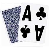 Pantheon Weighted Large Print Playing Cards for Seniors | Jumbo Index Deck | Big numbers, easy to read. Heavy waterproof plastic deck for bridge, rummy, canasta, blackjack and solitaire.
