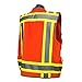 Radians SV55 Class 2 Heavy Woven Two Tone Engineer Vest with Padded Neck to Support Extra Weight in Cargo Pockets, Orange, X-Large