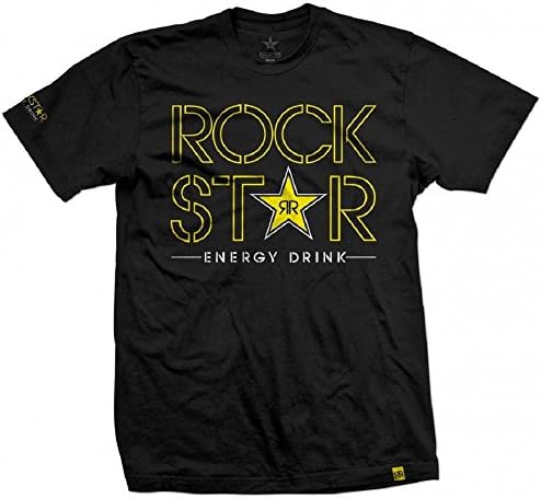 Rockstar Energy Stacks Mens Black Tee Shirt