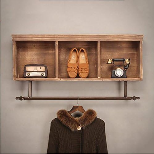 Ymj Retro Clothing Store Display Stand, The Combination Of Side Hanging Wall Cabinet Clothes Racks, Men And Women Clothes Rack