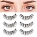 BEPHOLAN 3 Pairs False Eyelashes Synthetic Fiber Material| 3D Mink Lashes| Natural Round Look| Soft & Lightweight| 100% Handmade &Cruelty-Free| XMZ27