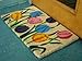 Natural Multi Tulip Design Indoor Outdoor Woven Coir Mat, 18 by 30 by 1-inch, Front Door Welcome Mat for Entryways