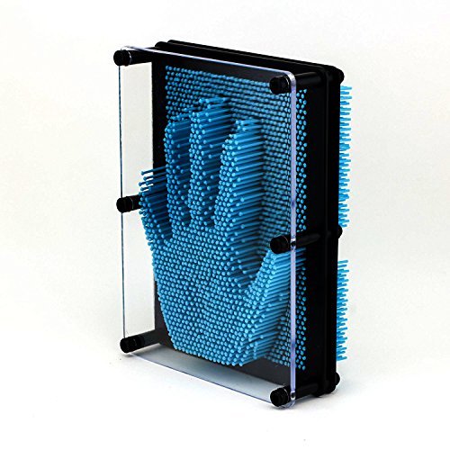 Adorox 3D Pin Art Pinpression Board Novelty Toy Fun Kids (6 X 8 inches, Teal)