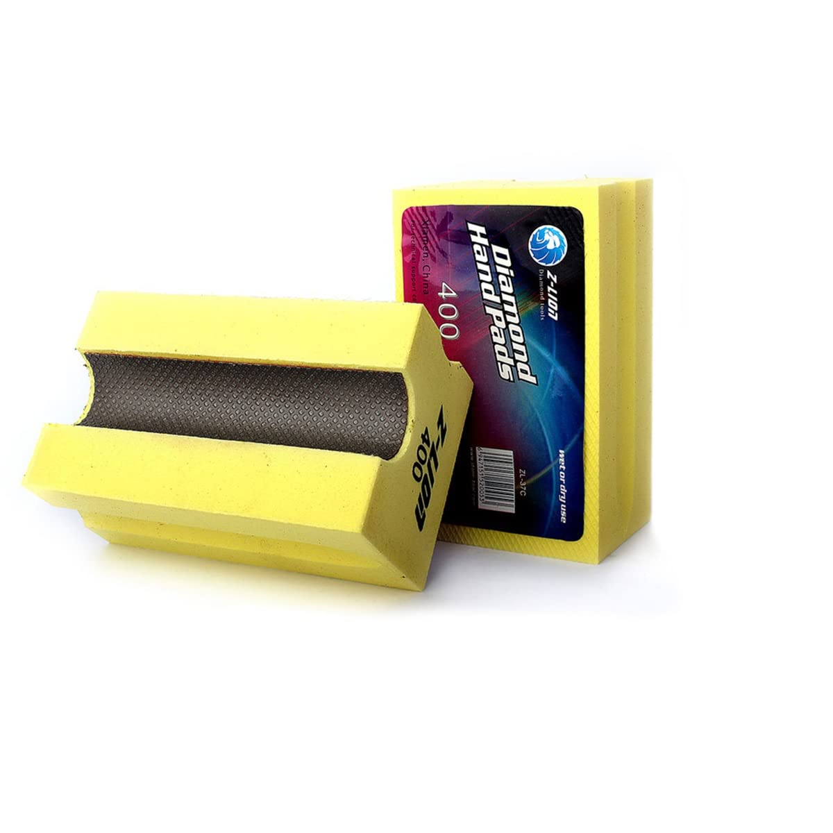 Boxonly Electroplated Diamond Sanding Blocks 400 Grits V20 Polishing Grinding Hand Pads Block for Granite Marble Glass Stone