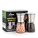 LUXURY Salt And Pepper Grinder Kitchen Set - Stainless Steel Pepper and Salt Mill - with glass body and adjustable ceramic rotor mechanism, combo set, create the best seasoning for your food - by Limo