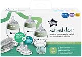 Tommee Tippee Natural Start Glass Baby Bottles 150ml 260ml Anti-Colic Starter view 2