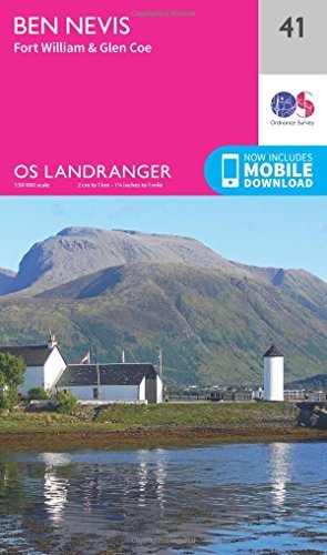 Ben Nevis, Fort William & Glen Coe (OS Landranger Active Map) by Ordnance Survey (2016-02-24) by Ordnance Survey (Map)