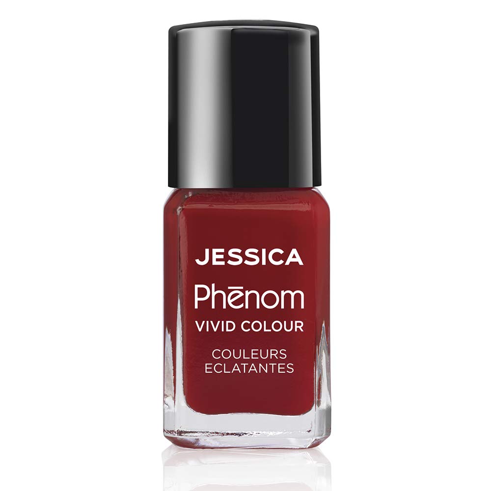 JESSICA | Phenom Vivid Colour Nail Polish | Long-lasting Gel-like Nail Polish without UV Lights coming in vivid & pigmented colours | Jessica Red | 14 ml