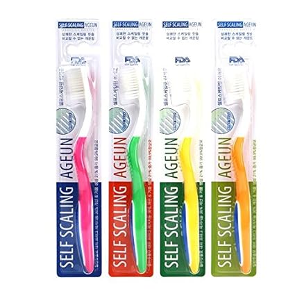 ageun Self escala plateado Nano Tech dos Fine de cerdas cepillo de dientes (12 piezas