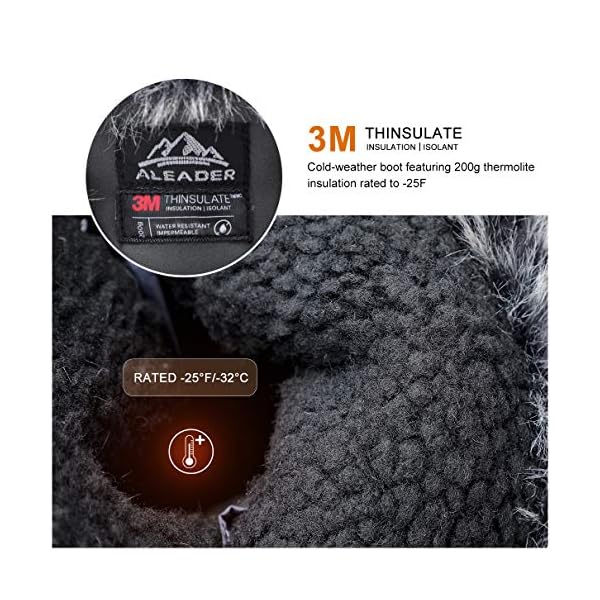 ALEADER Womens Waterproof Snow Boots, Warm Insulation Cold Weather