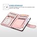 ULAK iPhone 6s Case, iPhone 6 Case, 6s Wallet Case, Wallet iPhone 6S Leather Case Synthetic Folio 9 Card Multi-Slots Flip for Women for Apple iPhone 6s/6 4.7 Inch (Rose Gold Stripes)
