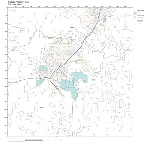 ZIP Code Wall Map of Grass Valley, CA ZIP Code Map Laminated: Amazon.ca ...