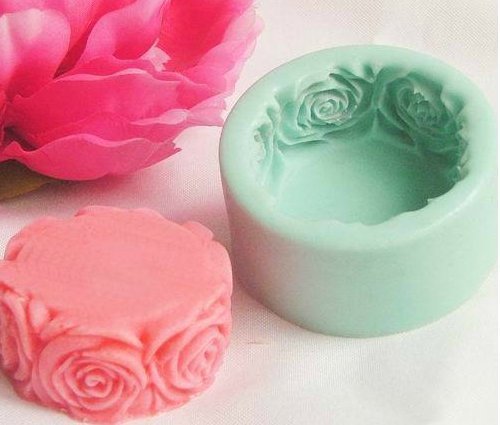 Popular Round Floral 0140 Craft Art Silicone Soap Mold Craft Molds DIY Handmade soap molds