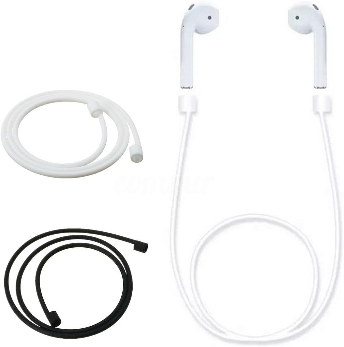 T3MCO Black Sport Strap Retaining Strap Anti-Lost Rubber Band For I7 TWS Earbuds Also Fit Apple Airpods
