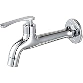 Brass Outdoor Wall Mounted Faucet Mop Basin Single Cold Tap Chrome Garden Hose Spigot G 1/2 inch Connection