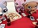happyblockbuilder LPS Accessories Food Pizza Party Littlest Pet Shop 17 pc. Lot Set: 4 Phones, 4 Cokes, 8 Pizza Slices, 1 Pizza Box; PET NOT Included