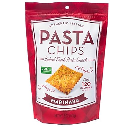 Pasta Chips Marinara Vegan Non Gmo Snack 5 Ounce